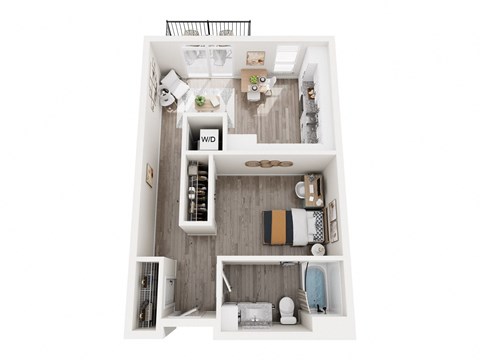 a floor plan of a 1 bedroom192 sq ft apartment